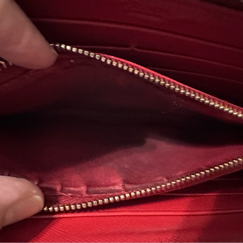 Fair Condition Prada wallet orangey/redish needs some work - Picture 9 of 14
